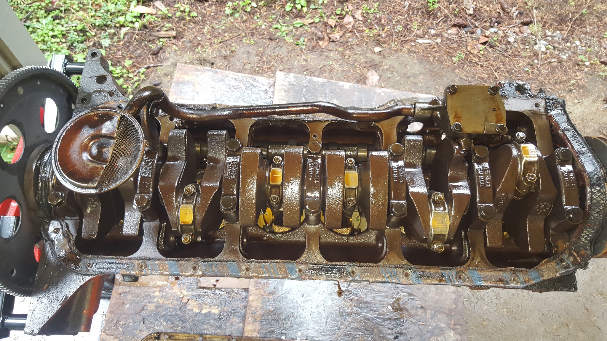 Stock crank and rods disassembly